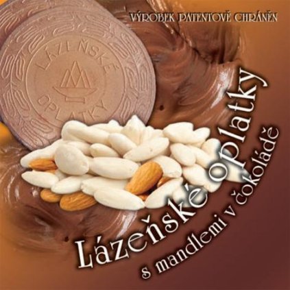 Lázeňské oplatky s mandlemi v čokoládě 175g
