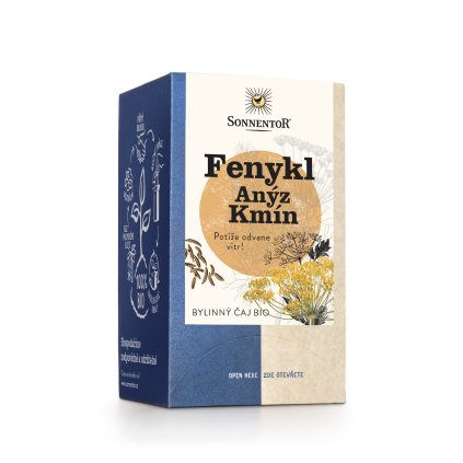 Sonnentor Fenykl Anýz Kmín bio 30,6g porc. dvoukomorový
