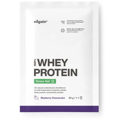 Vilgain Grass-Fed Whey Protein borůvkový cheesecake 30g