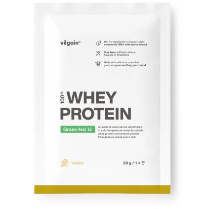 Vilgain Grass-Fed Whey Protein Isolate Vanilka 30g