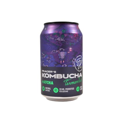 Kombucha matcha 330ml plechovka PRAGER'S