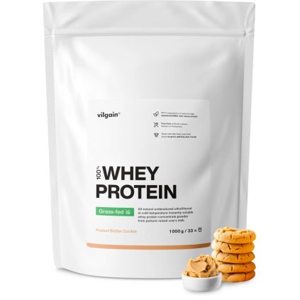 Vilgain Grass-Fed Whey Protein Sušenka s arašídovým máslem 1000g