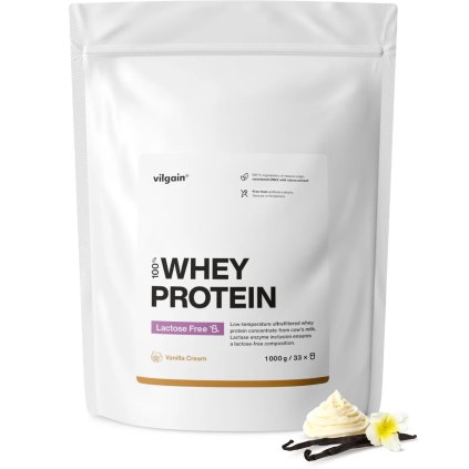 Vilgain Lactose Free Whey Protein Vanilkový krém – 1000 g
