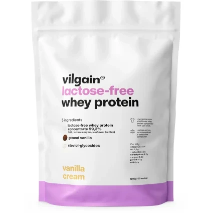 Vilgain Lactose Free Whey Protein Vanilkový krém - 1000 g