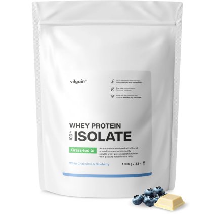 Vilgain Grass-Fed Whey Protein bílá čokoláda s borůvkami 1000 g