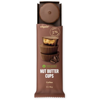 Vilgain Nut Butter Cups BIO kávovo-oříškové máslo 39 g (3 x 13 g)