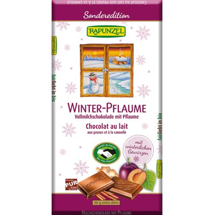 BIO milk chocolate winter with plums RAPUNZEL 80 g