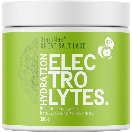 BrainMax Hydration Electrolytes, hydratační elektrolyty, jablko, 30 dávek, 300 g