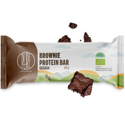 BrainMax Pure Brownie Protein Bar, Proteinová tyčinka, Brownie, BIO, 60 g