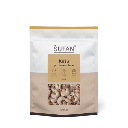 Kešu pražené solené 200 g Šufan