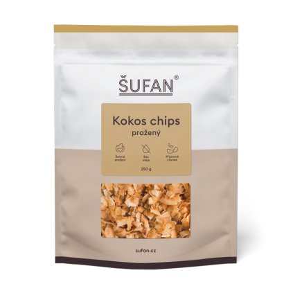 Kokosové chipsy pražené 250 g Šufan