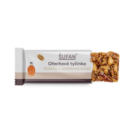 Ořechové tyčinky Pekanové s javorovým sirupem 33 g Šufan