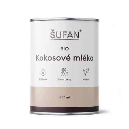 BIO Kokosové mléko 400 ml Šufan