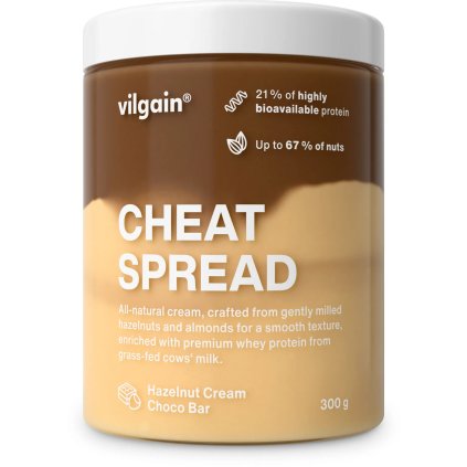 Vilgain Cheat Spread Lískooříškový krém s čokoládou 300 g