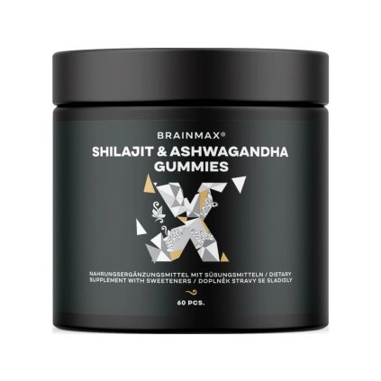 BrainMax Shilajit & Ashwagandha Gummies, 60 bonbónů