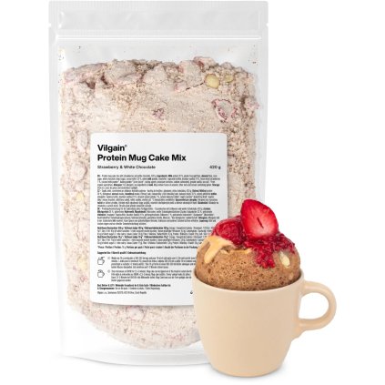 Vilgain Protein Mug Cake Mix - Jahoda a bílá čokoláda 420 g
