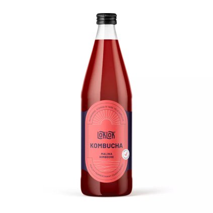 Kombucha Malina ve skle, 750 ml Loklok