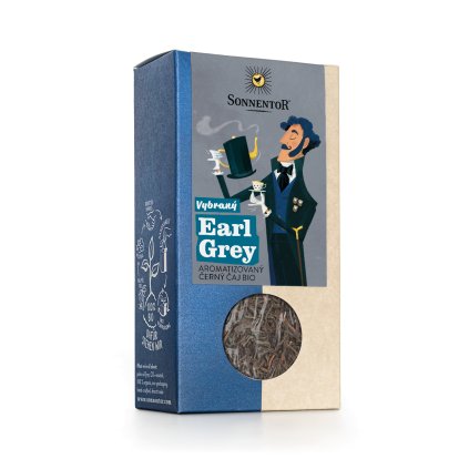 Sonnentor Vybraný Earl Grey bio, aromatizovaný černý čaj, 90g syp.