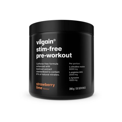 Vilgain Pre-Workout bez stimulantů 3.0 Jahoda a limetka 390g