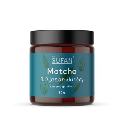 BIO japonský čaj Matcha s modrou spirulinou 30g Šufan
