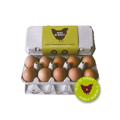 Vejce ze Šumavy z volného výběhu - S, M, L