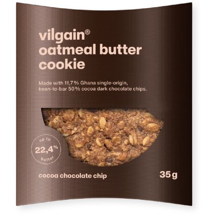 Vilgain Oatmeal Butter Cookie Kakao choco chip 35g