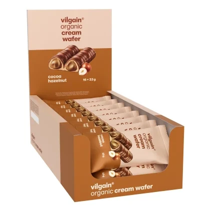 Vilgain Cream Wafer BIO kakao s lískovými ořechy 33 g
