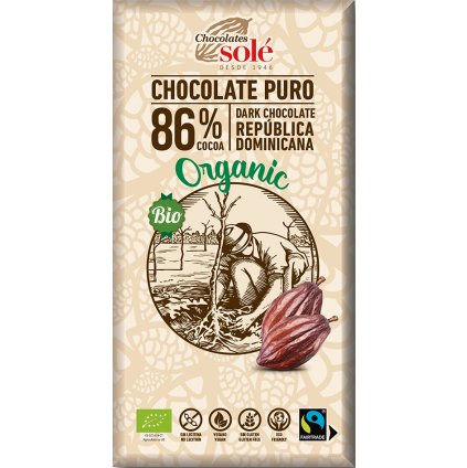 BIO hořká čokoláda 86% SOLÉ 100 g