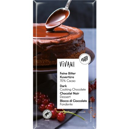 BIO hořká čokoláda na vaření VIVANI 200 g