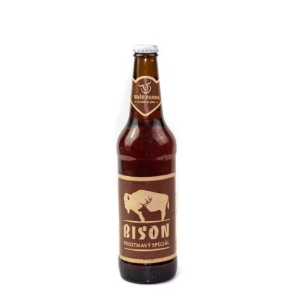 Pivo Bison polotmavý speciál 5,3% 0,5l