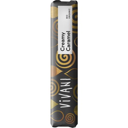 Bio mléčná čoko tyčinka KARAMEL 40 g VIVANI