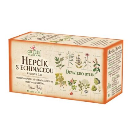 Hepčík s echinaceou bylinný porcovaný čaj 30g GREŠÍK