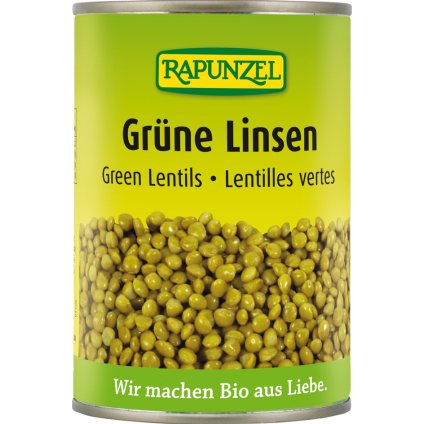 Bio zelená čočka sterilovaná RAPUNZEL 400 g
