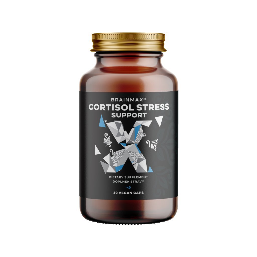 BrainMax Cortisol Stress Support, komplex pro podporu duševního zdraví, 30 rostlinných kapslí
