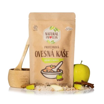 Proteinová ovesná kaše - Jablko a skořice 360g NaturalProtein