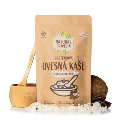 Proteinová ovesná kaše - Kokos s čokoládou 360g NaturalProtein