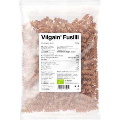 Vilgain Fusilli těstoviny BIO špaldové 250 g