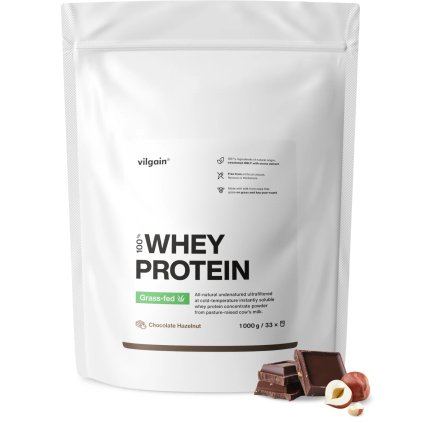 Vilgain Grass-Fed Whey Protein čokoláda/lískový ořech 1000 g