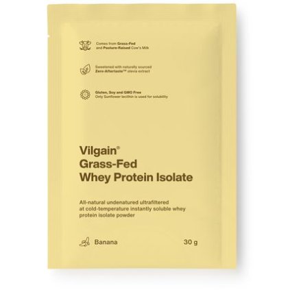 Vilgain Grass-Fed Whey Protein Isolate banán 30 g