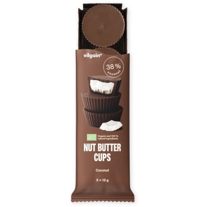 Vilgain Nut Butter Cups BIO kokos 39 g (3 x 13 g)
