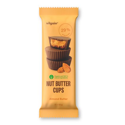 Vilgain Nut Butter Cups BIO mandlové máslo 39 g (3 x 13 g)