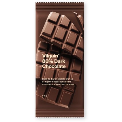 Vilgain Tabulková čokoláda 80% tmavá čokoláda 85 g