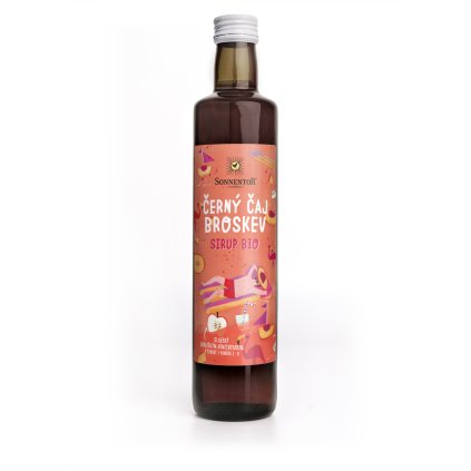 BIO Černý čaj - broskev sirup 500 ml Sonnentor