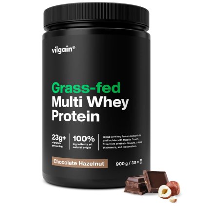 Vilgain Grass-Fed Multi Whey Protein čokoláda a lískový oříšek 900g