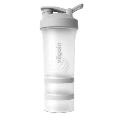 Vilgain Shaker Pro 2Go – Silver Mist 450 ml + 150 ml + 100 ml