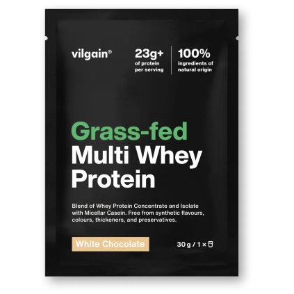 Vilgain Grass-Fed Multi Whey Protein - Bílá čokoláda 30g