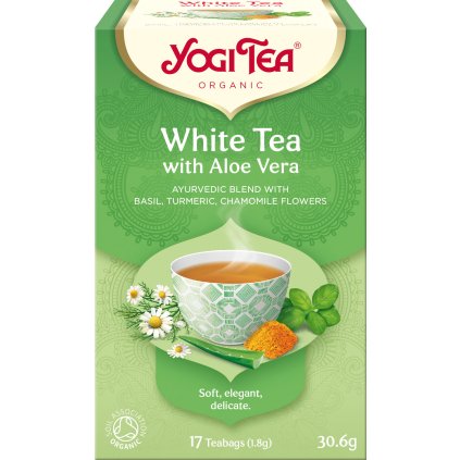 Čaj BIO bílý s aloe vera 17 sáčků 30,6 g YOGI TEA