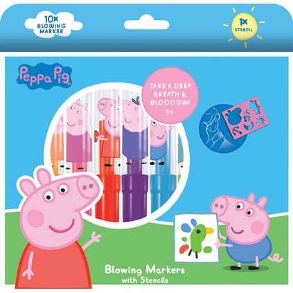 Foukací fixy 10+1 Prasátko Peppa Jiří Models