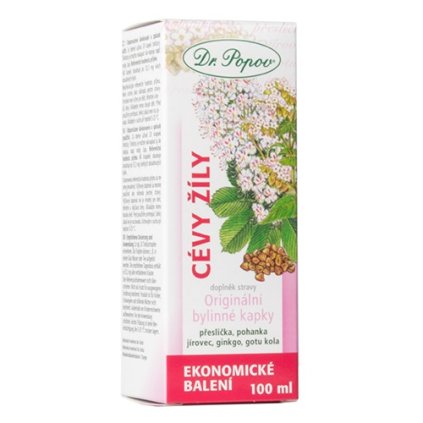 Cévy – žíly originální bylinné kapky 100 ml Dr. Popov