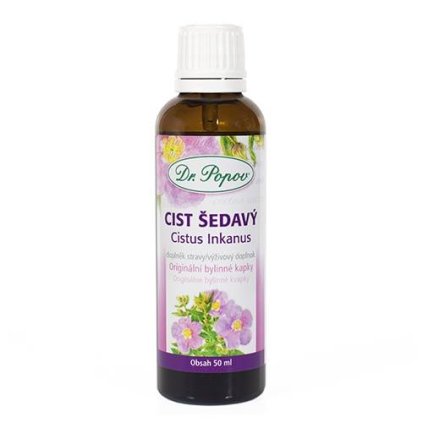 Cist šedavý originální bylinné kapky 50 ml Dr. Popov